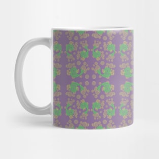 green/purple fish pattern Mug